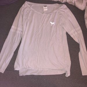 PINK loose neck long sleeve